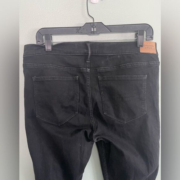 Abercrombie & Fitch Black Super Skinny Cropped Jeans Size 12 - Picture 8 of 8